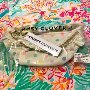 Stoney Clover Lane Cream Ruffle Fanny Pack